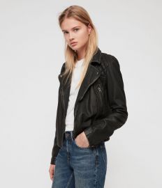 CARGO LEATHER BIKER JACKET at All Saints